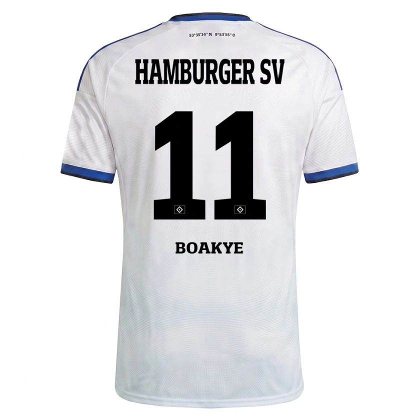 Danxen Homem Camisola Maurice Boakye #11 Branco Preto Azul Principal 2026/27 Camisa