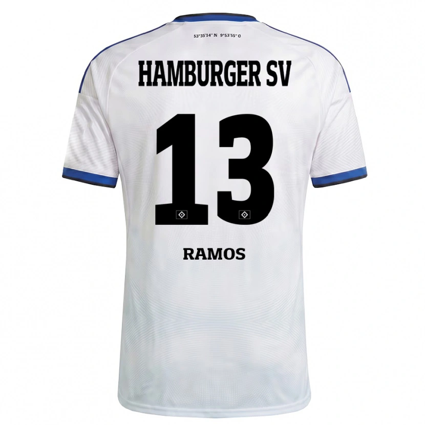 Danxen Homem Camisola Guilherme Ramos #13 Branco Preto Azul Principal 2026/27 Camisa