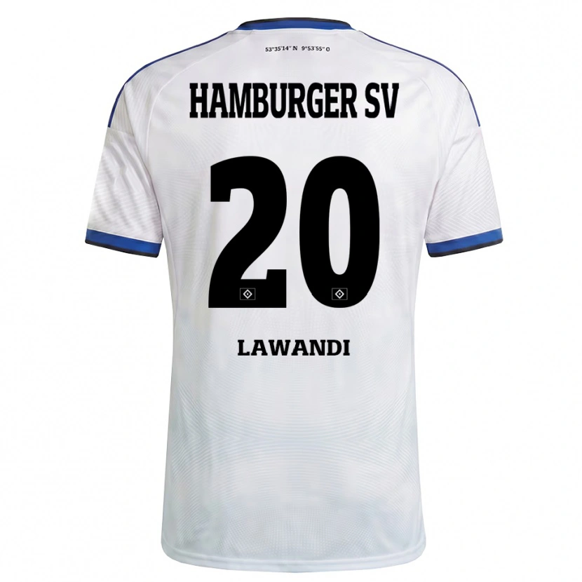 Danxen Homem Camisola Alexander Lawandi #20 Branco Preto Azul Principal 2026/27 Camisa