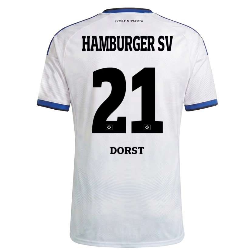 Danxen Homem Camisola Dana Dorst #21 Branco Preto Azul Principal 2026/27 Camisa