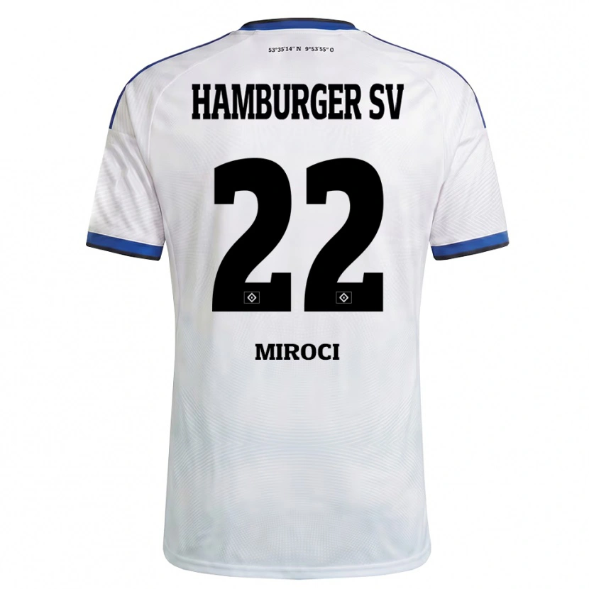 Danxen Homem Camisola Dionart Miroci #22 Branco Preto Azul Principal 2026/27 Camisa