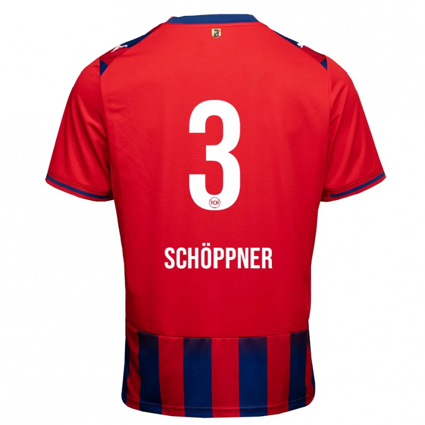 Danxen Homem Camisola Jan Schöppner #3 Azul Real Branco Vermelho Principal 2026/27 Camisa