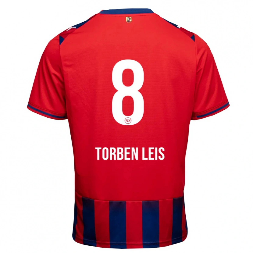 Danxen Homem Camisola Torben Leis #8 Azul Real Branco Vermelho Principal 2026/27 Camisa