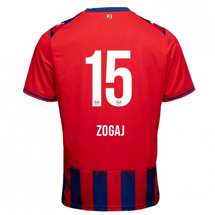 Danxen Homem Camisola Nderim Zogaj #15 Azul Real Branco Vermelho Principal 2026/27 Camisa