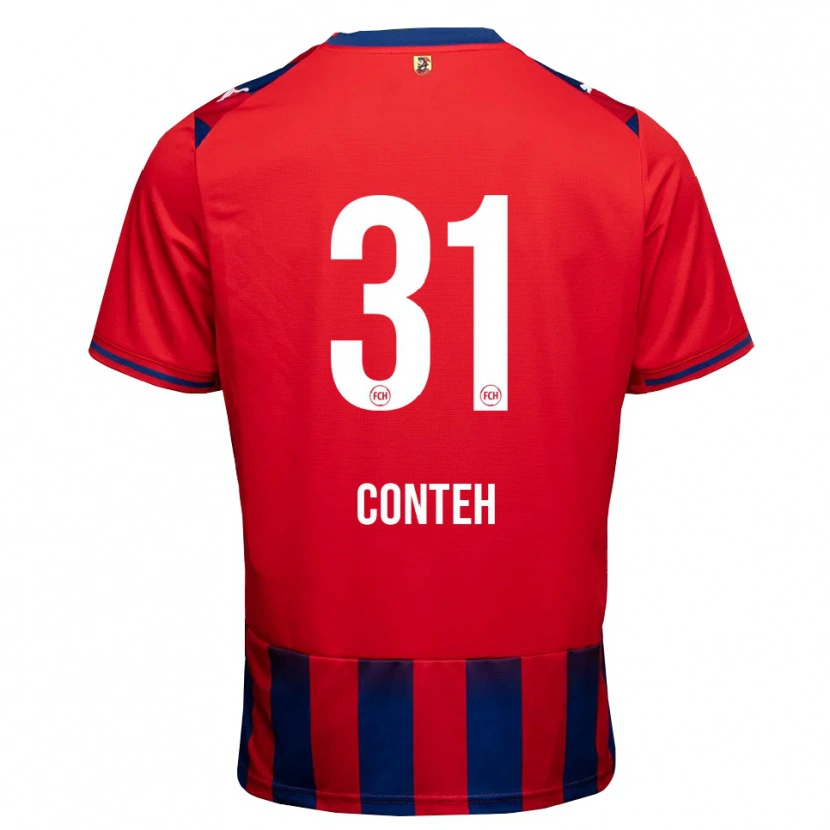 Danxen Homem Camisola Sirlord Conteh #31 Azul Real Branco Vermelho Principal 2026/27 Camisa