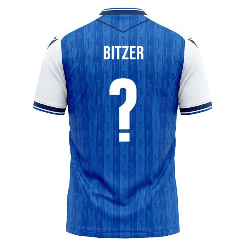 Danxen Homem Camisola Nadine Bitzer #0 Azul Real Branco Principal 2026/27 Camisa
