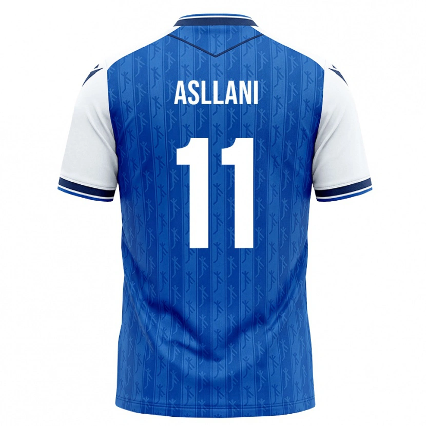 Danxen Homem Camisola Fisnik Asllani #11 Azul Real Branco Principal 2026/27 Camisa