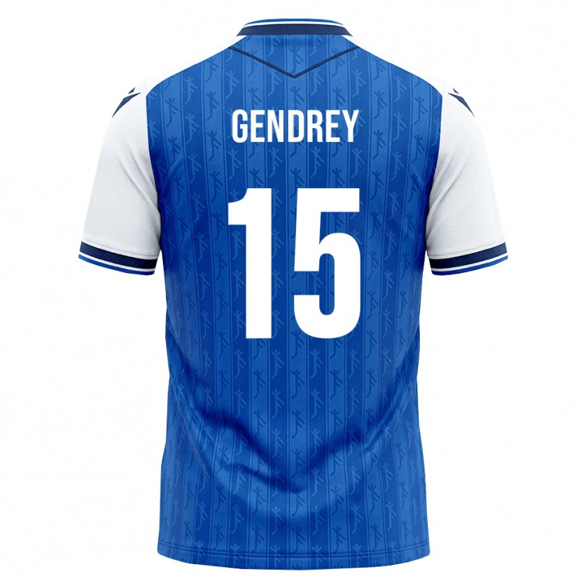 Danxen Homem Camisola Valentin Gendrey #15 Azul Real Branco Principal 2026/27 Camisa
