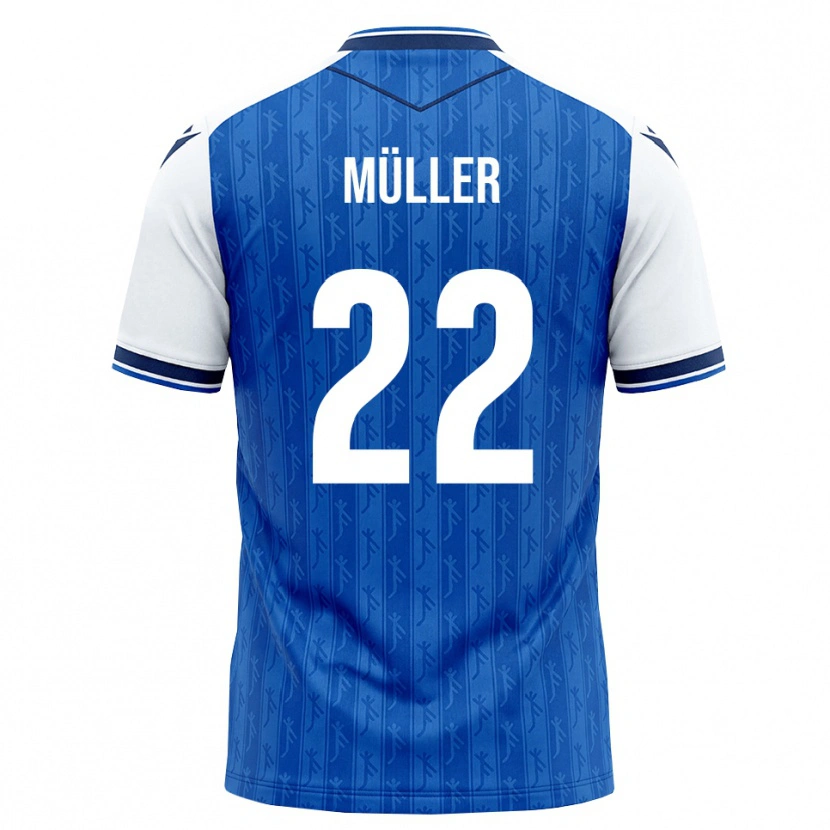 Danxen Homem Camisola Tim Müller #22 Azul Real Branco Principal 2026/27 Camisa