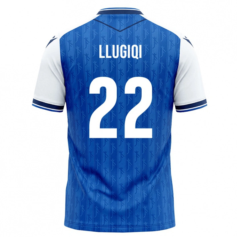 Danxen Homem Camisola Arian Llugiqi #22 Azul Real Branco Principal 2026/27 Camisa