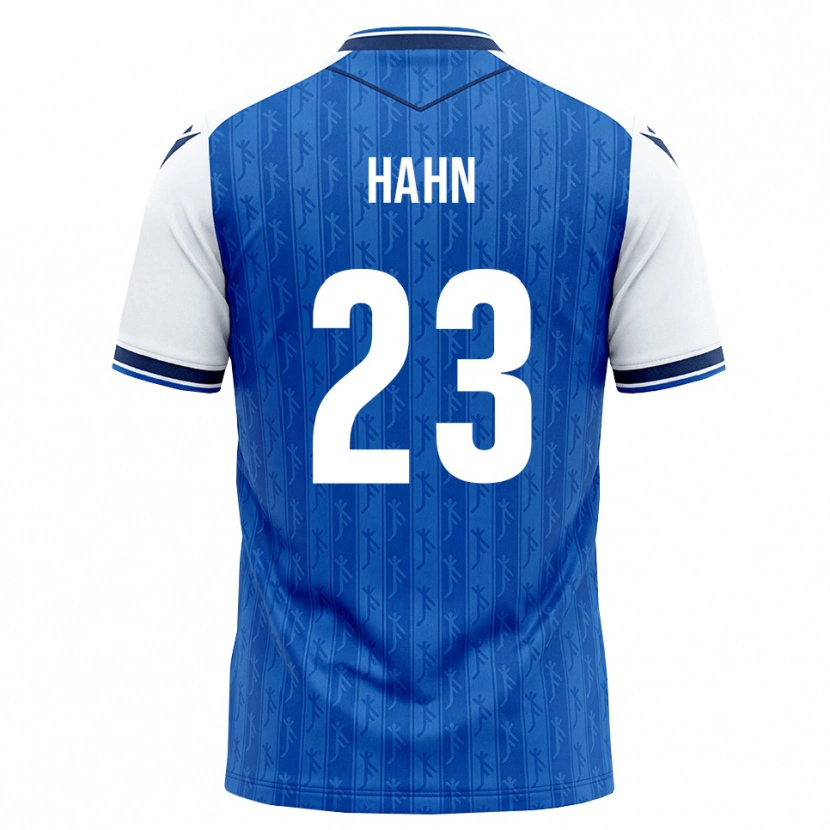 Danxen Homem Camisola Chiara Hahn #23 Azul Real Branco Principal 2026/27 Camisa