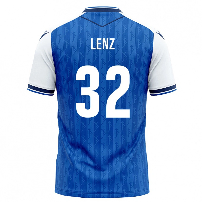 Danxen Homem Camisola Cajetan Lenz #32 Azul Real Branco Principal 2026/27 Camisa