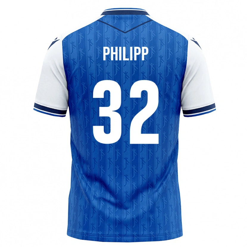 Danxen Homem Camisola Tim Philipp #32 Azul Real Branco Principal 2026/27 Camisa