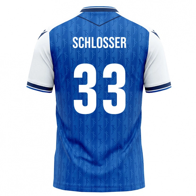 Danxen Homem Camisola Nils Schlosser #33 Azul Real Branco Principal 2026/27 Camisa