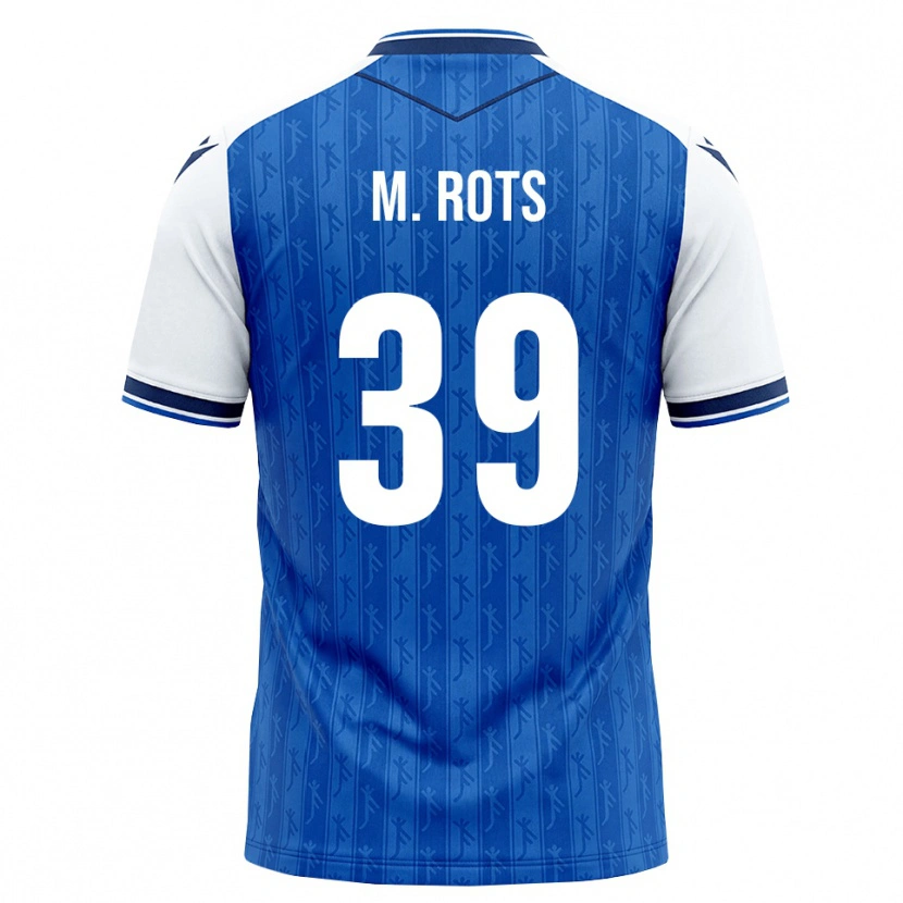 Danxen Homem Camisola Mats Rots #39 Azul Real Branco Principal 2026/27 Camisa