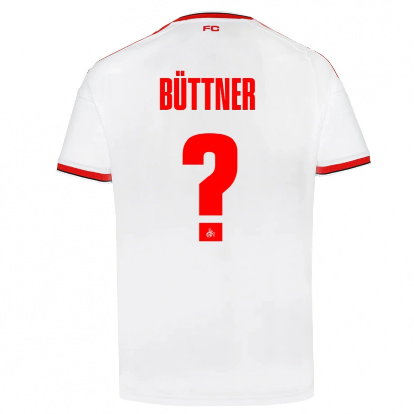 Danxen Homem Camisola Lasse Büttner #0 Branco Vermelho Preto Principal 2026/27 Camisa