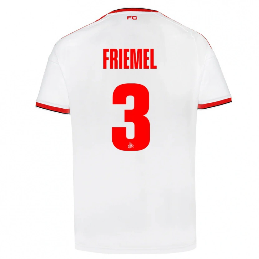 Danxen Homem Camisola Jonathan Friemel #3 Branco Vermelho Preto Principal 2026/27 Camisa