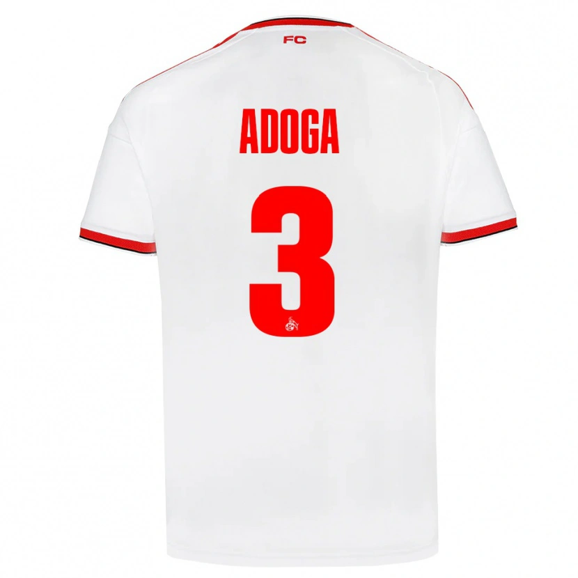 Danxen Homem Camisola Brian Adoga #3 Branco Vermelho Preto Principal 2026/27 Camisa