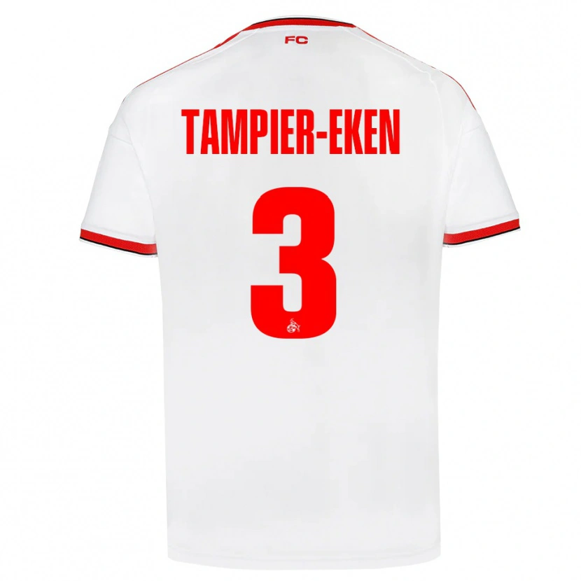 Danxen Homem Camisola Pierre Tampier-Eken #3 Branco Vermelho Preto Principal 2026/27 Camisa