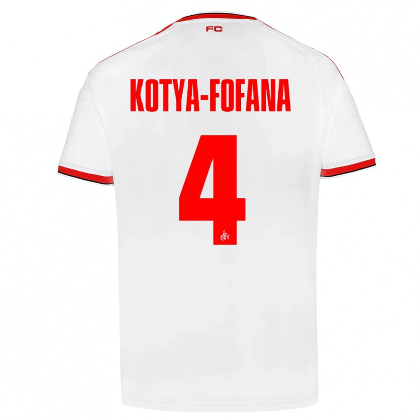 Danxen Homem Camisola Assad Kotya-Fofana #4 Branco Vermelho Preto Principal 2026/27 Camisa