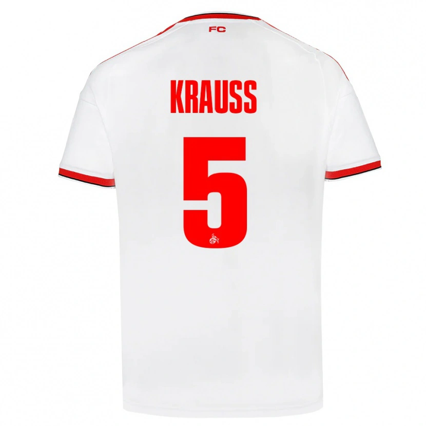 Danxen Homem Camisola Tom Krauß #5 Branco Vermelho Preto Principal 2026/27 Camisa