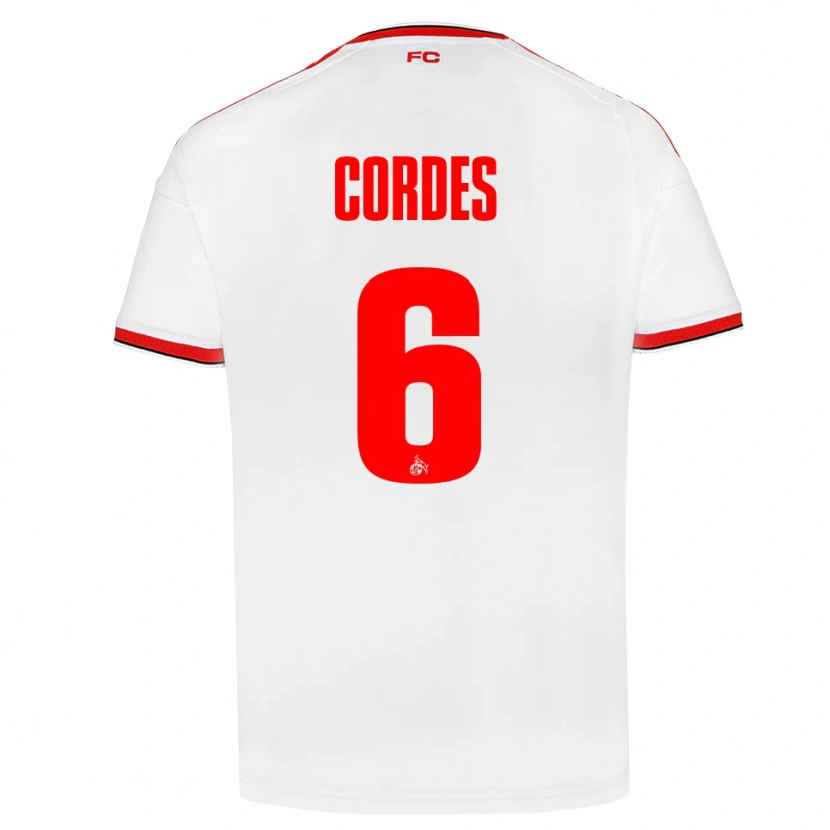 Danxen Homem Camisola Lotta Cordes #6 Branco Vermelho Preto Principal 2026/27 Camisa