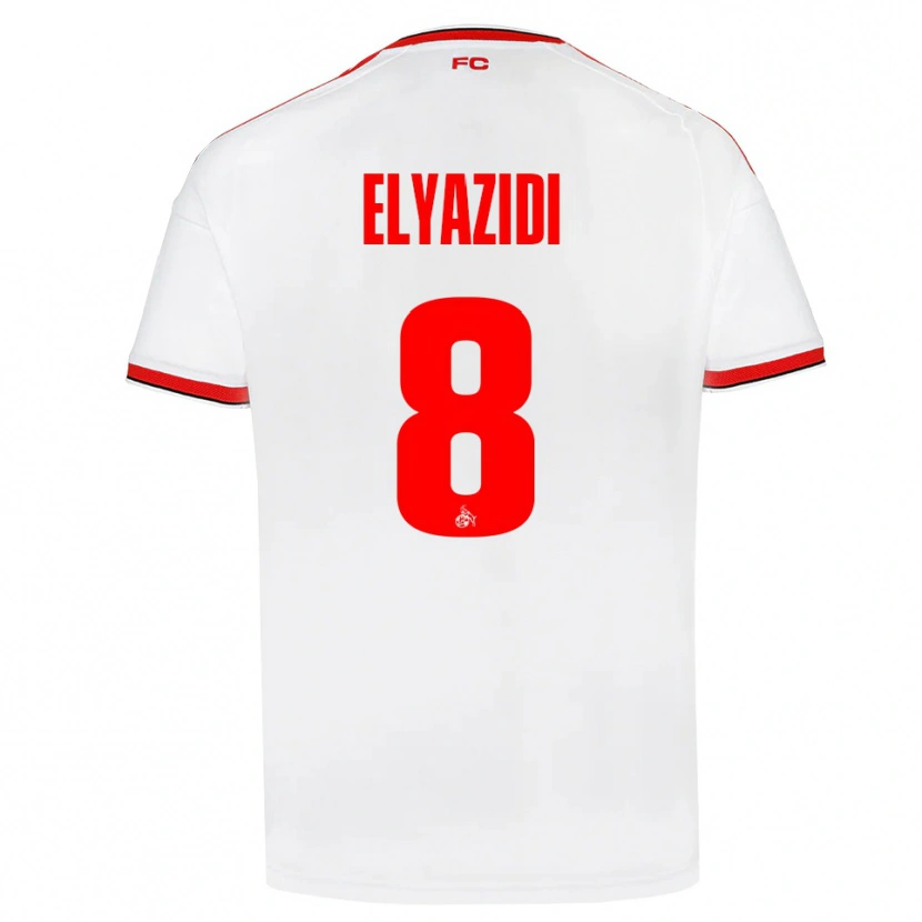 Danxen Homem Camisola Ilias Elyazidi #8 Branco Vermelho Preto Principal 2026/27 Camisa