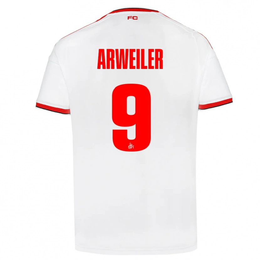 Danxen Homem Camisola Jonas Arweiler #9 Branco Vermelho Preto Principal 2026/27 Camisa