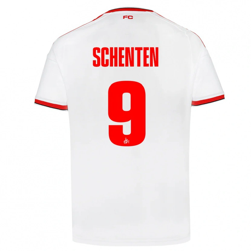 Danxen Homem Camisola Fynn Schenten #9 Branco Vermelho Preto Principal 2026/27 Camisa