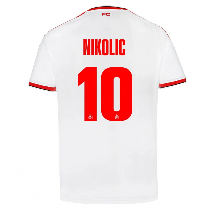 Danxen Homem Camisola Milan Nikolic #10 Branco Vermelho Preto Principal 2026/27 Camisa