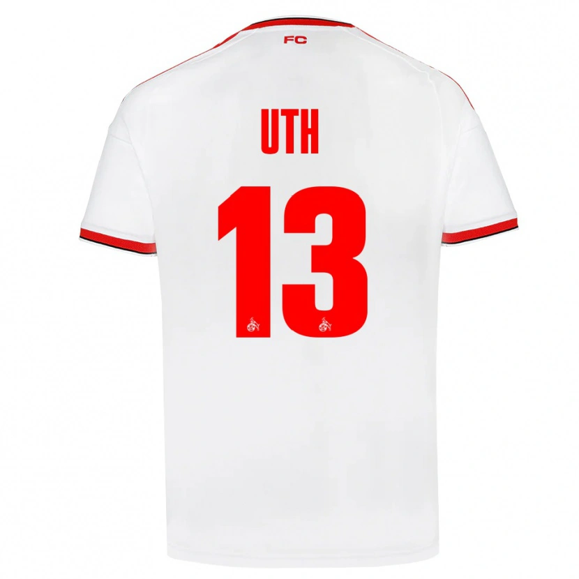 Danxen Homem Camisola Mark Uth #13 Branco Vermelho Preto Principal 2026/27 Camisa