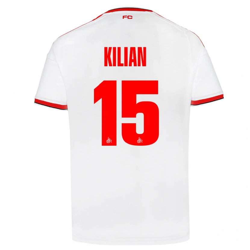 Danxen Homem Camisola Luca Kilian #15 Branco Vermelho Preto Principal 2026/27 Camisa