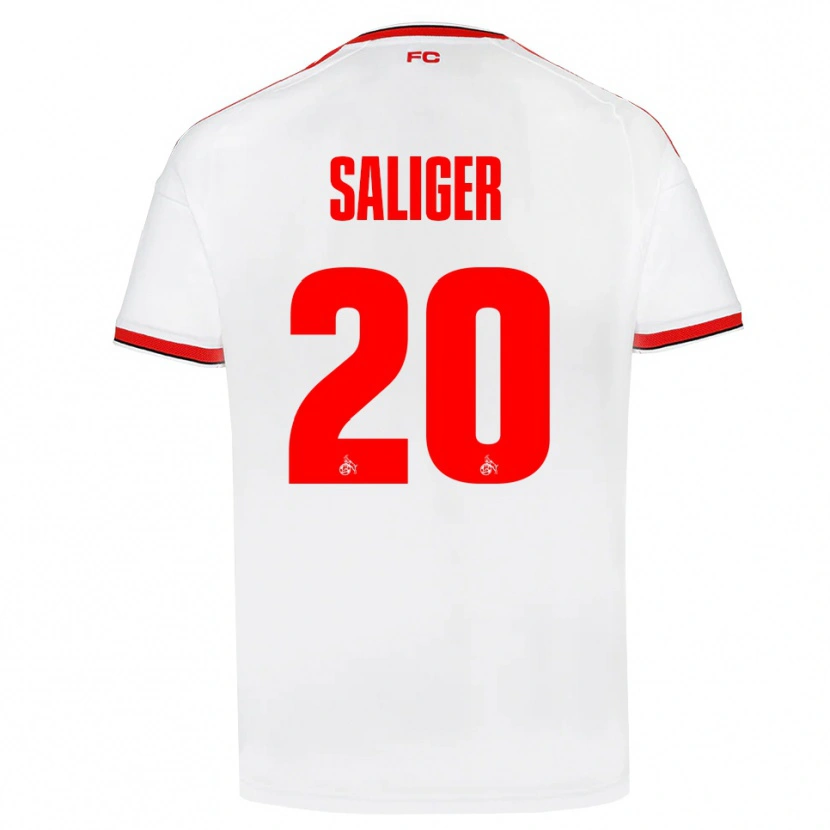 Danxen Homem Camisola Jonas Saliger #20 Branco Vermelho Preto Principal 2026/27 Camisa
