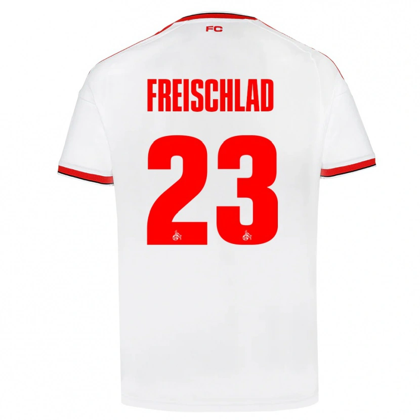 Danxen Homem Camisola Yannick Freischlad #23 Branco Vermelho Preto Principal 2026/27 Camisa