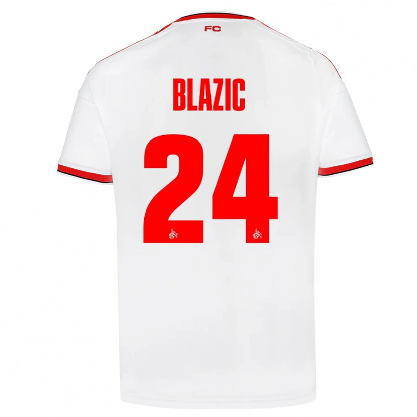 Danxen Homem Camisola Alessandro Blazic #24 Branco Vermelho Preto Principal 2026/27 Camisa