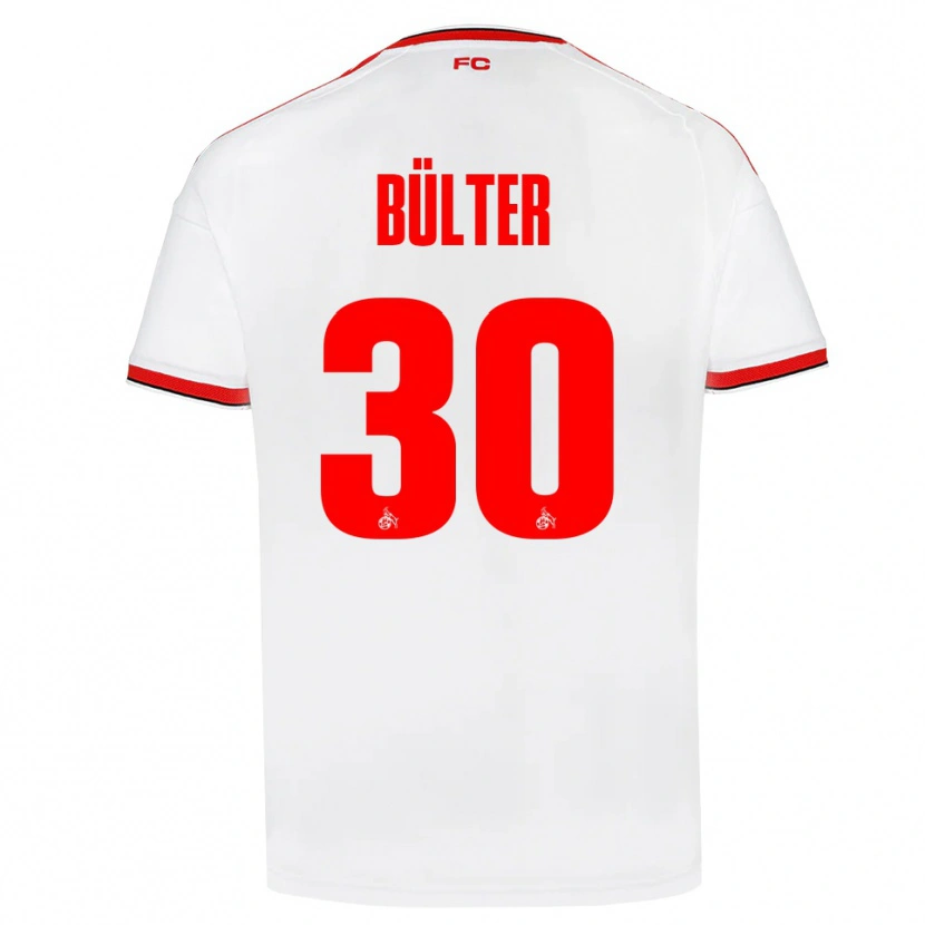 Danxen Homem Camisola Marius Bülter #30 Branco Vermelho Preto Principal 2026/27 Camisa