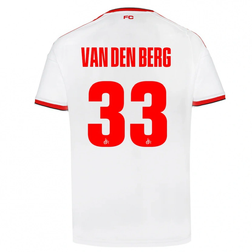 Danxen Homem Camisola Rav Van Den Berg #33 Branco Vermelho Preto Principal 2026/27 Camisa