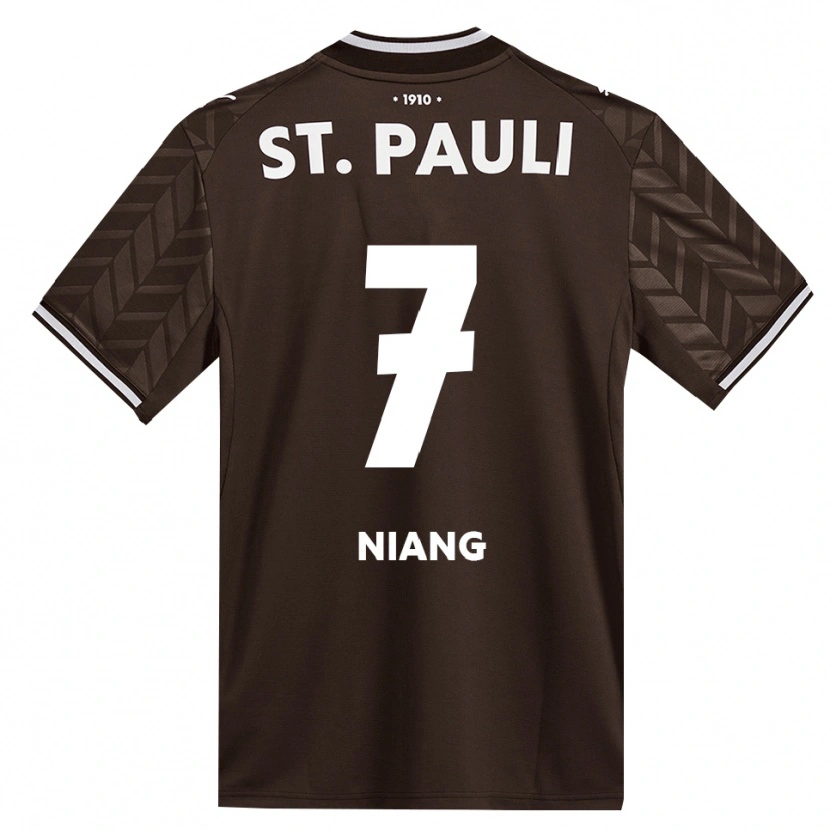 Danxen Homem Camisola Youssoupha Niang #7 Branco Café Principal 2026/27 Camisa