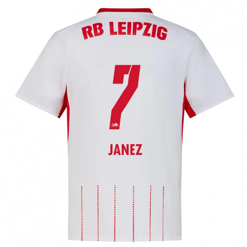 Danxen Homem Camisola Korina Lara Janež #7 Vermelho Branco Amarelo Principal 2026/27 Camisa
