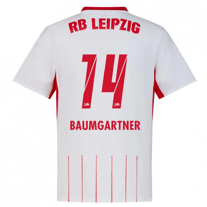 Danxen Homem Camisola Christoph Baumgartner #14 Vermelho Branco Amarelo Principal 2026/27 Camisa