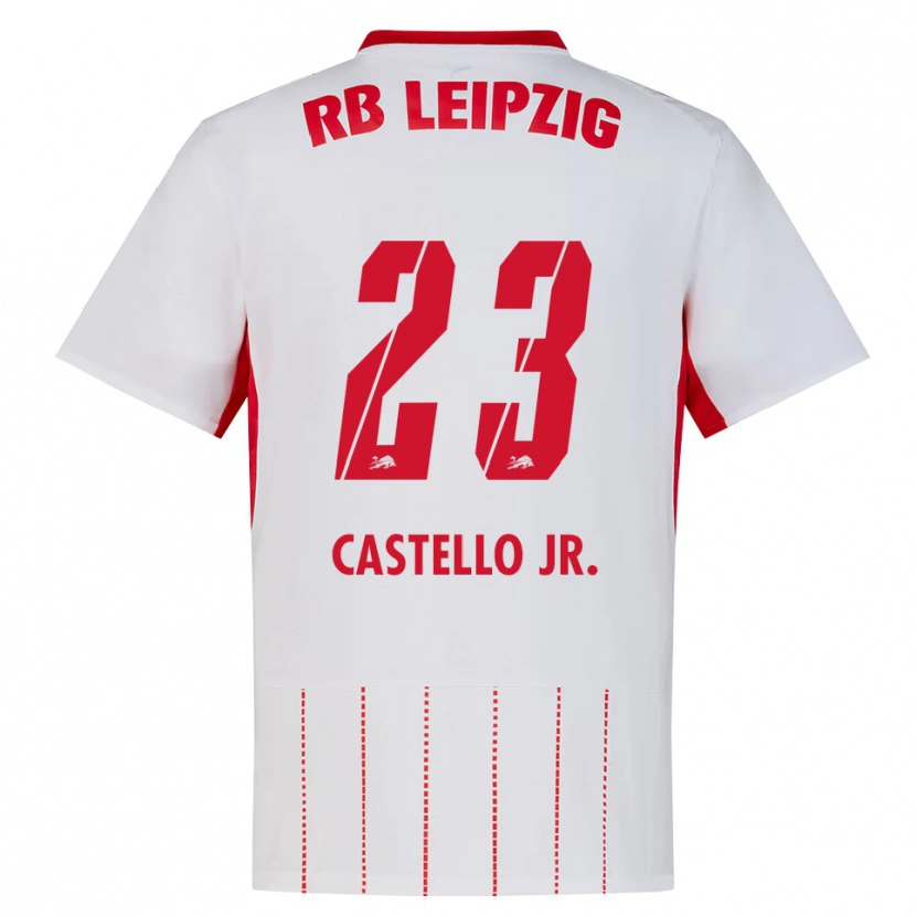 Danxen Homem Camisola Castello Lukeba #23 Vermelho Branco Amarelo Principal 2026/27 Camisa
