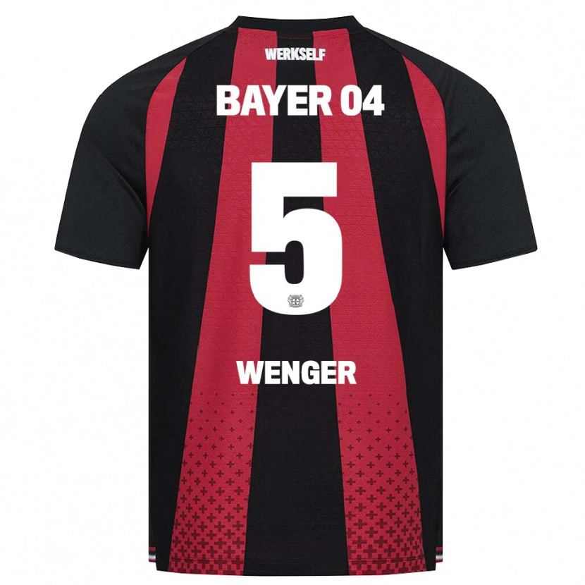 Danxen Homem Camisola Claudia Wenger #5 Preto Branco Vermelho Principal 2026/27 Camisa