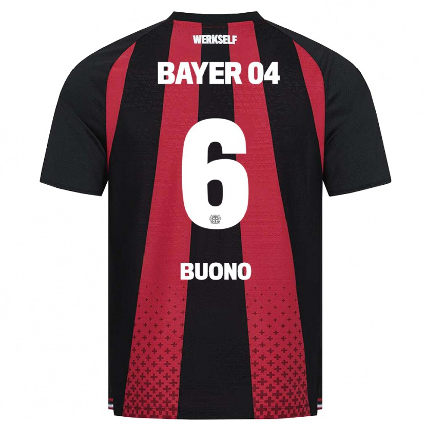 Danxen Homem Camisola Francesco Buono #6 Preto Branco Vermelho Principal 2026/27 Camisa