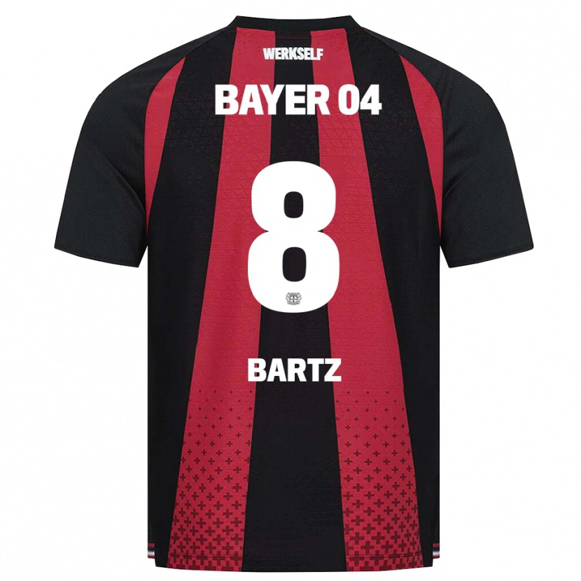 Danxen Homem Camisola Paulina Bartz #8 Preto Branco Vermelho Principal 2026/27 Camisa
