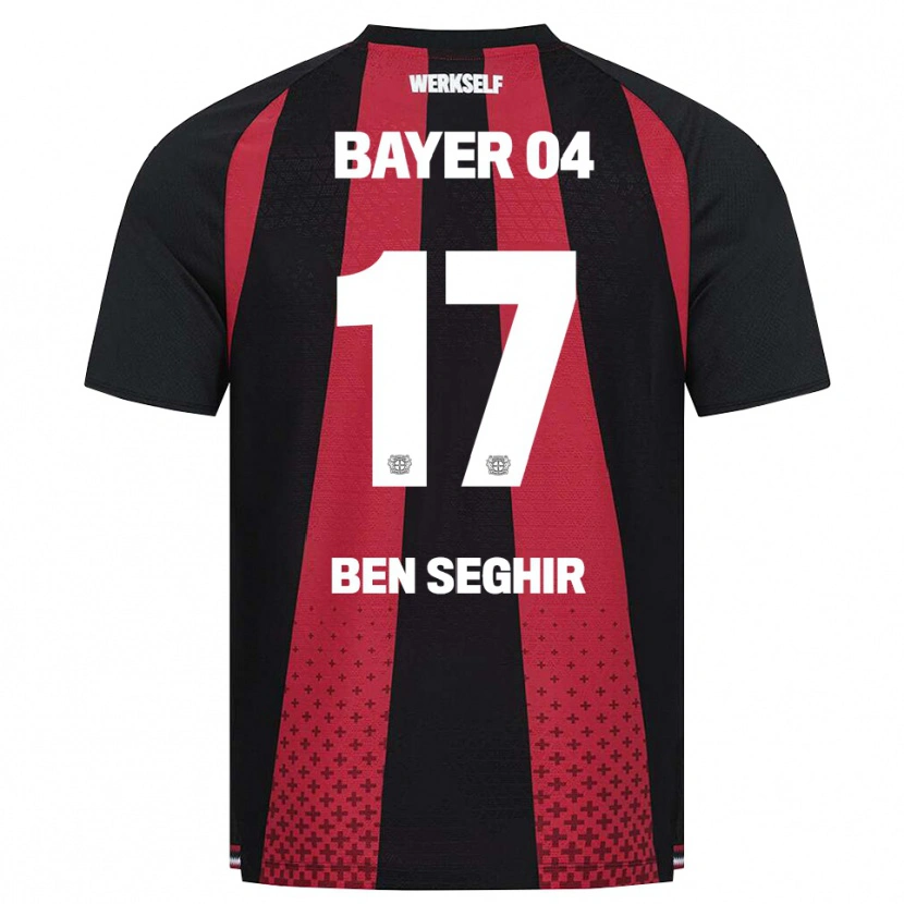 Danxen Homem Camisola Eliesse Ben Seghir #17 Preto Branco Vermelho Principal 2026/27 Camisa
