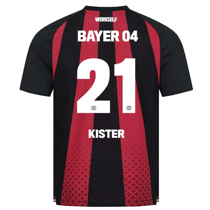 Danxen Homem Camisola Akim Kister #21 Preto Branco Vermelho Principal 2026/27 Camisa