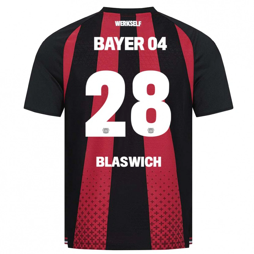 Danxen Homem Camisola Janis Blaswich #28 Preto Branco Vermelho Principal 2026/27 Camisa