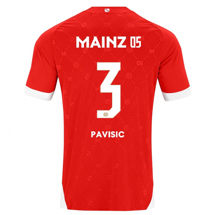 Danxen Homem Camisola Stjepan Pavisic #3 Vermelho Branco Principal 2026/27 Camisa