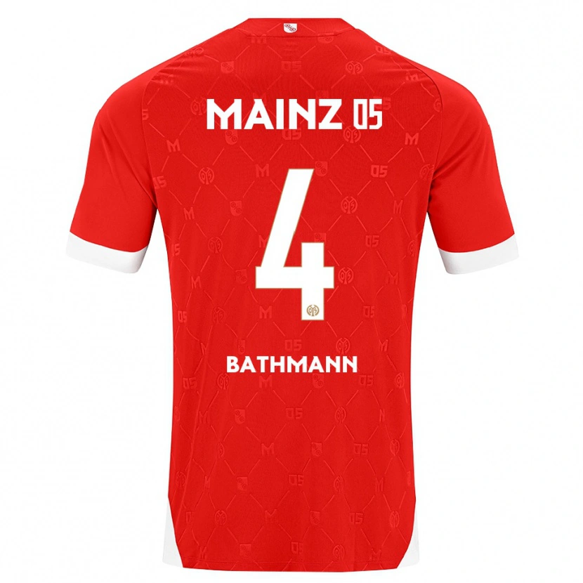 Danxen Homem Camisola Kara Bathmann #4 Vermelho Branco Principal 2026/27 Camisa