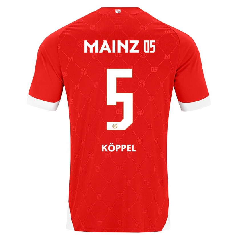 Danxen Homem Camisola Domenic Köppel #5 Vermelho Branco Principal 2026/27 Camisa